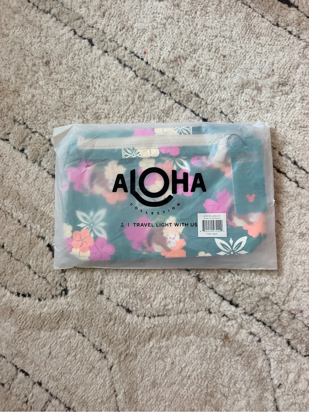 Aloha Collection x Disney Moana Teal Tropical Floral Small Pouch